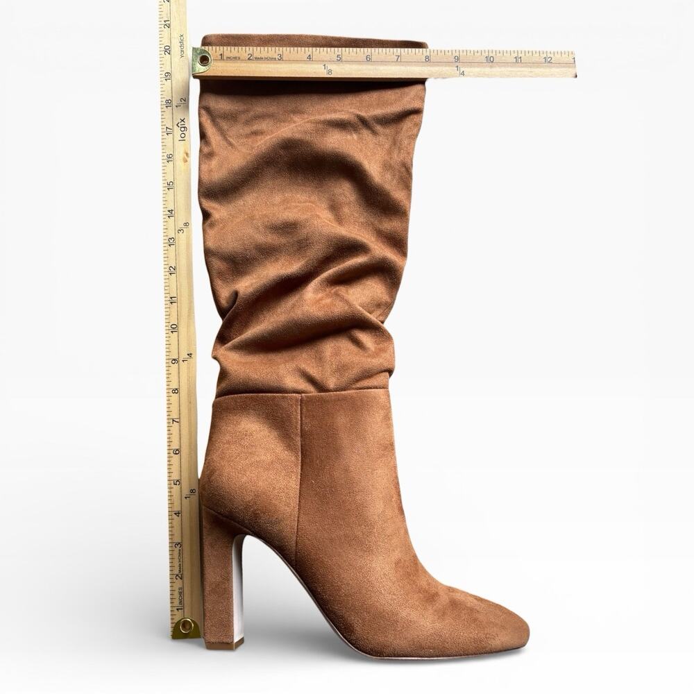 Jessica Simpson Knee Slouch Brown Classic Y2K Statement Heel Boots Women 9.5M - Picture 7 of 10